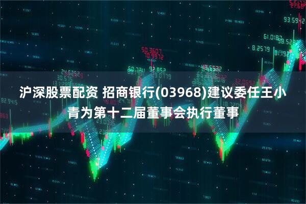 沪深股票配资 招商银行(03968)建议委任王小青为第十二届董事会执行董事