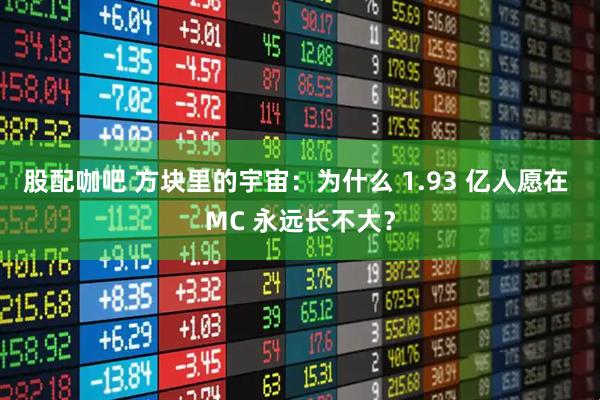 股配咖吧 方块里的宇宙：为什么 1.93 亿人愿在 MC 永远长不大？